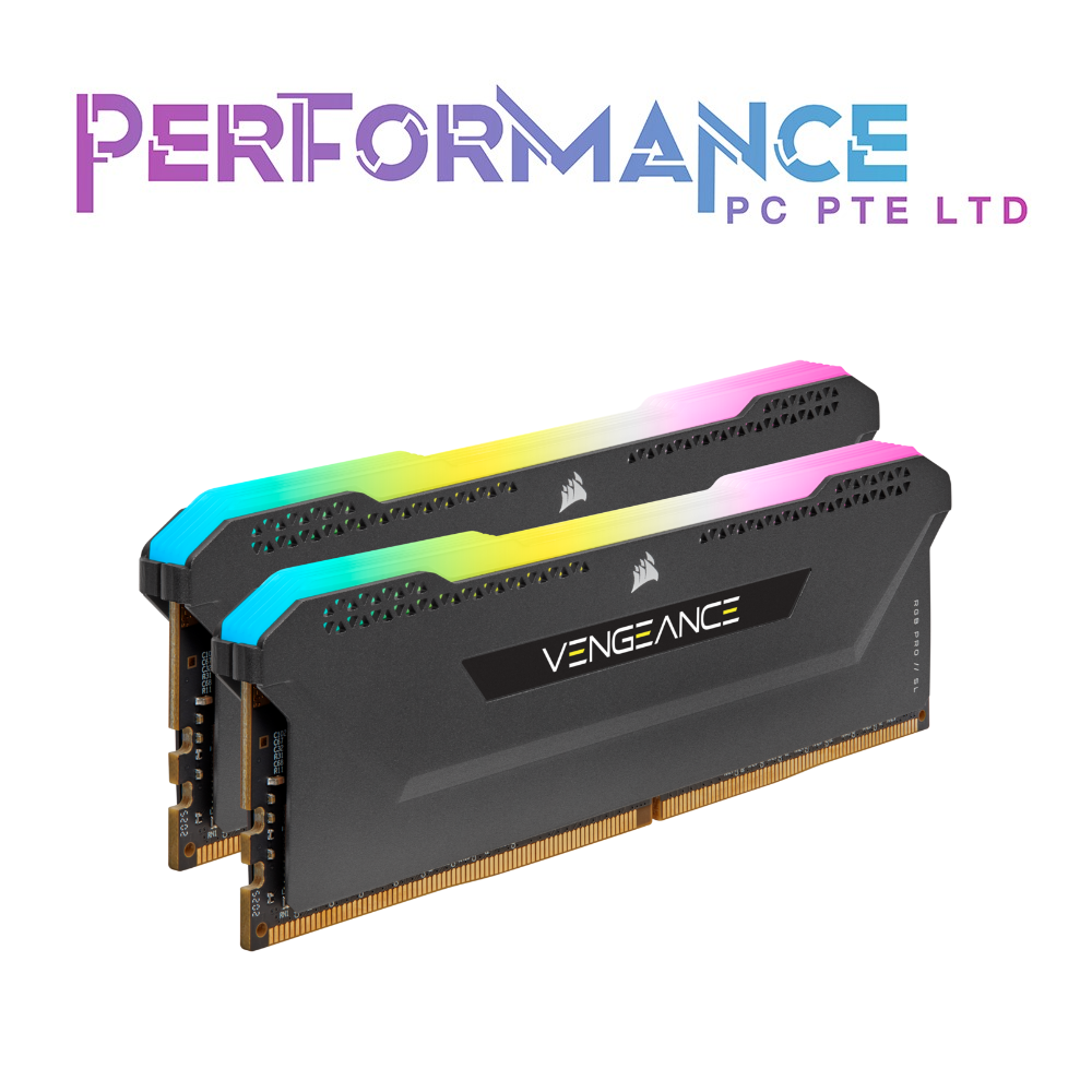 CORSAIR VENGEANCE RGB PRO SL 64GB (2x32GB) DDR4 DRAM 3600MHz C18 Memory Kit Black (LIMITED LIFETIME WARRANTY BY CONVERGENT SYSTEMS PTE LTD)