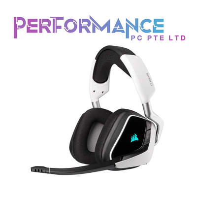 CORSAIR VOID RGB ELITE Wireless/Wired Premium Gaming Headset with 7.1 Surround Sound - Carbon/White (2 YEARS WARRANTY BY CONVERGENT SYSTEMS PTE LTD)