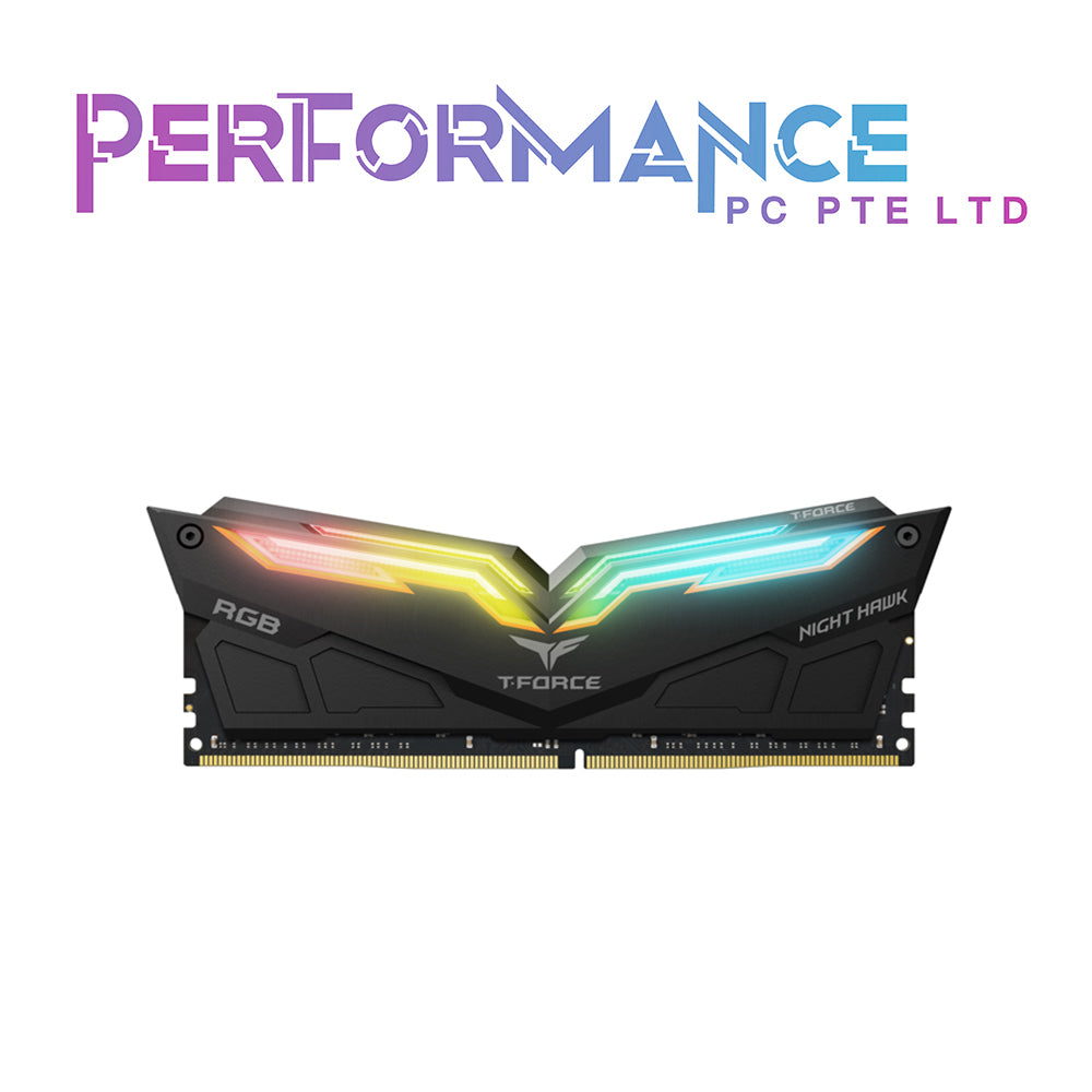 TEAMGROUP T-FORCE NIGHT HAWK RGB DDR4 16GB (8GBx2) 3200MHz/4000MHz DESKTOP MEMORY (LIMITED LIFETIME WARRANTY BY AVERTEK ENTERPRISES PTE LTD)