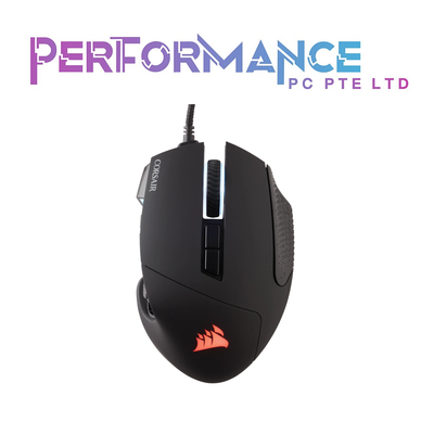 CORSAIR SCIMITAR RGB ELITE, MOBA/MMO Gaming Mouse, Black (2 YEARS WARRANTY BY CONVERGENT SYSTEMS PTE LTD)