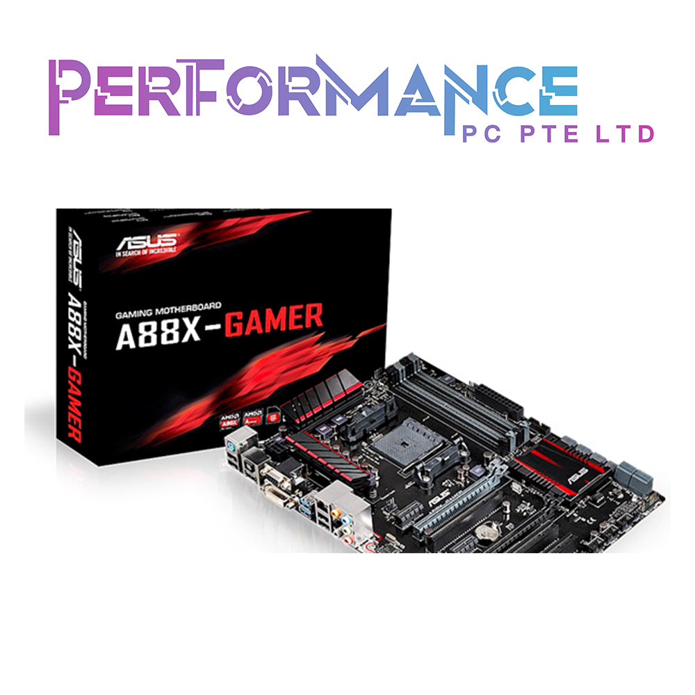 ASUS A88X-GAMER, A88X gaming motherboard with an FM2+ socket, SupremeFX audio, Intel LAN (3 YEARS WARRANTY BY AVERTEK ENTERPRISES PTE LTD)