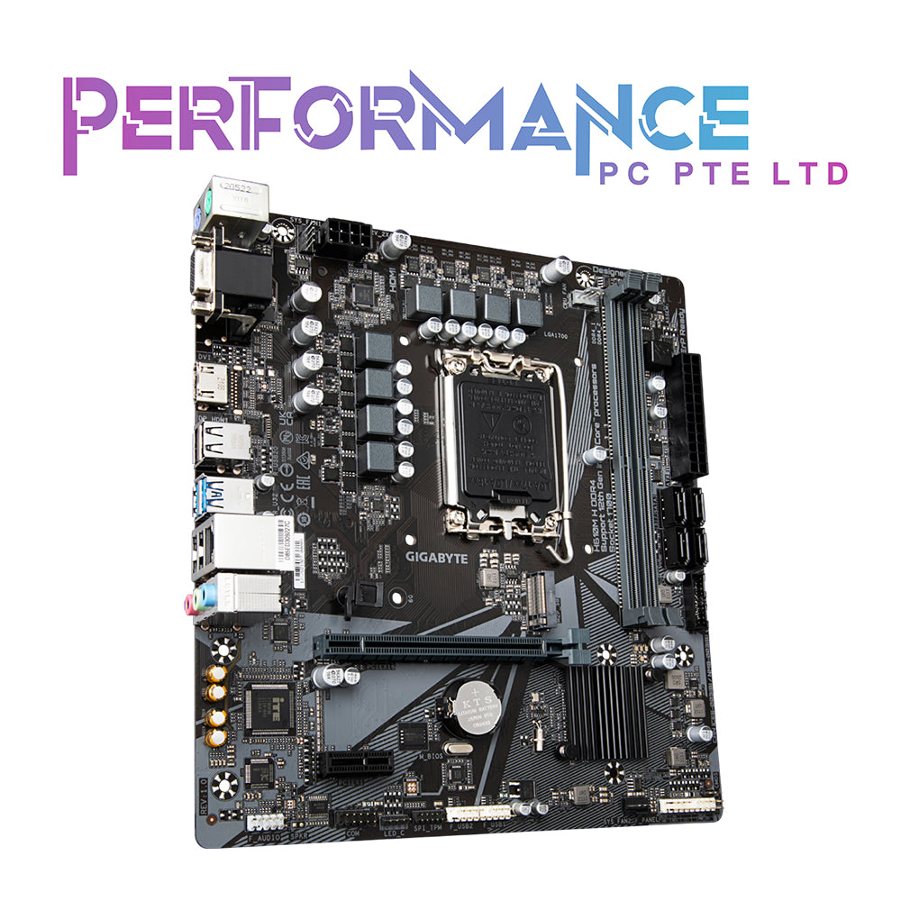 GIGABYTE H610M H DDR4 Intel Motherboard with 6+1+1 Hybrid Phases Digital VRM Design PCIe 4.0* Design Gen3 x4 M.2 Intel® GbE with cFosSpeed HDMI / DVI-D/ D-Sub Ports (3 YEARS WARRANTY BY CDL TRADING PTE LTD)