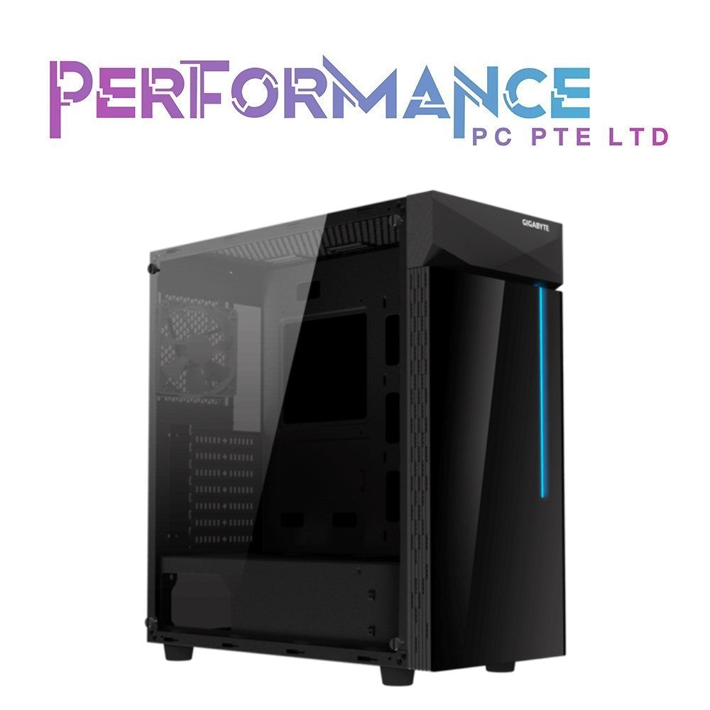 GIGABYTE C200 GLASS GBT ATX Chassis with 4mm Black Tempered Glass Side Panel, RGB Fusion, PSU Shroud Design (1 YEAR WARRANTY BY CDL TRADING PTE LTD)