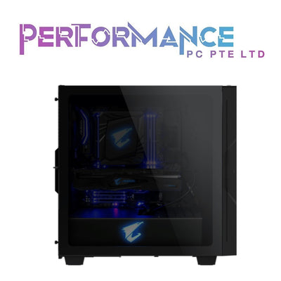 GIGABYTE AC300 GLASS CASE AORUS ATX Chassis with 4mm Black Tempered Glass Side Panel, VR-Link RGB Fusion, PSU Shroud Design, 1*F/R FAN (1 YEAR WARRANTY BY CDL TRADING PTE LTD)