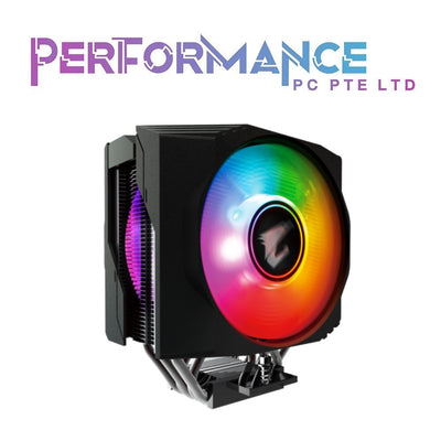 GIGABYTE ATC800 AIR COOLER AORUS CPU COOLER 2*120mm RGB Ball Bearing Fans, 6*0.6mm Copper Direct Pipe, CPU Temp / RPM Indicator, Support LGA2066, 2011, 1700,1366, 1156, 1155, 1151, 1150, 1200, AM4, AM3, AM2+, AM2 (3 YEARS WARRANTY BY CDL TRADING PTE LTD)