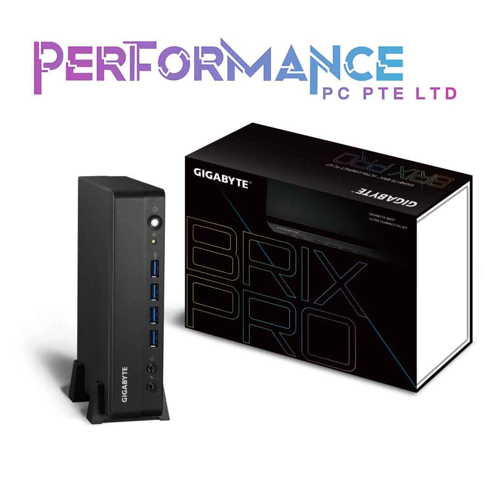 GIGABYTE BRIX PRO GB-BSi7-1165G7-BWUS Ultra Compact PC Kit, Intel Iris Xe Graphic 4xHDMI Port (Support 4K/60P) 1 Thunderbolt 4 Port, Intel Wifi 6, 2 x M.2 for SSD (3 YEARS WARRANTY BY CDL TRADING PTE LTD)