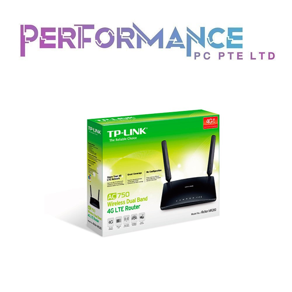 TP-Link Archer MR200 AC750 Wireless Dual Band 4G LTE Router (3 YEARS WARRANTY BY BAN LEONG TECHNOLOGIES PTE LTD)