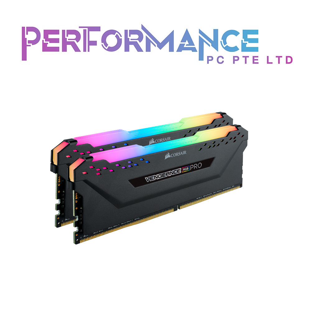 CORSAIR VENGEANCE RGB PRO 16GB (2 x 8GB)/ 32GB (2 x 16GB) DDR4 DRAM 3200MHz/3600MHz AMD Ryzen Memory Kit — Black (LIMITED LIFETIME WARRANTY BY CONVERGENT SYSTEMS PTE LTD)