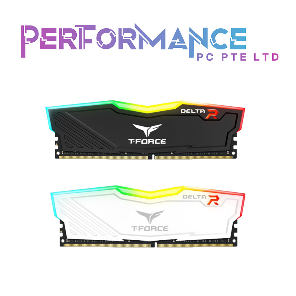 TEAMGROUP T-FORCE DELTA RGB DDR4 3600MHz DESKTOP MEMORY White/Black (LIMITED LIFETIME WARRANTY BY AVERTEK ENTERPRISES PTE LTD)