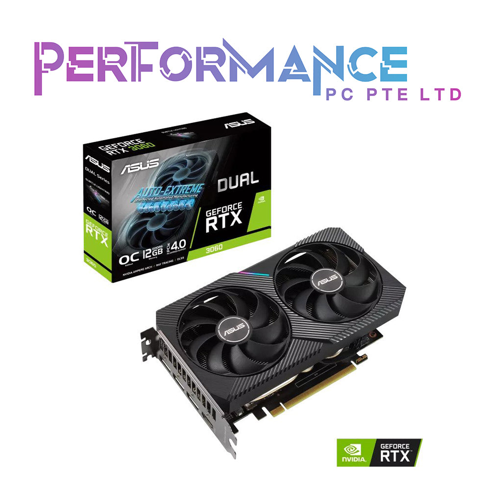 ASUS Dual GeForce RTX 3060 V2 OC Edition 12GB GDDR6 Graphics Card (3 YEARS WARRANTY BY AVERTEK ENTERPRISES PTE LTD)