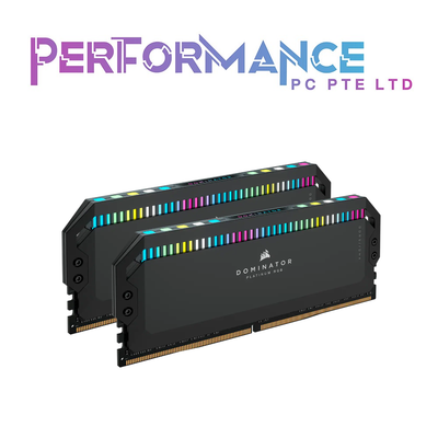 CORSAIR DOMINATOR PLATINUM RGB DDR5 64GB (2x32GB) DDR5 5200Mhz Black/White (LIMITED LIFETIME WARRANTY BY CONVERGENT SYSTEMS PTE LTD)