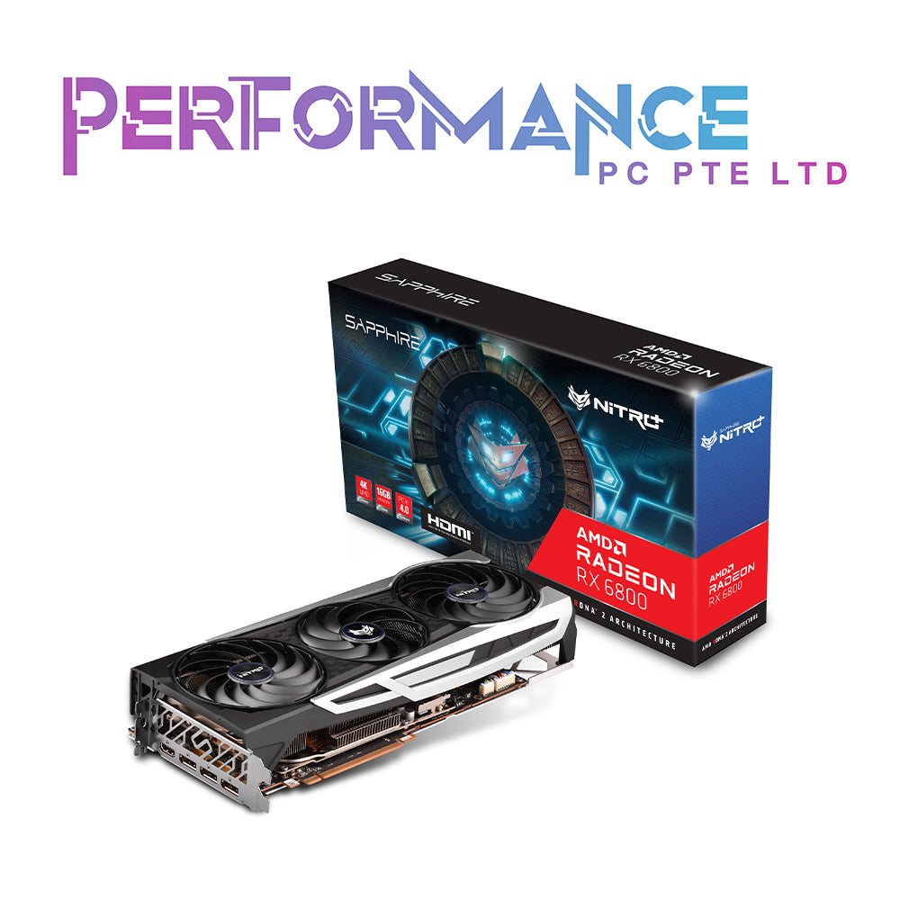 SAPPHIRE NITRO+ AMD Radeon™ RX 6800 RX6800 16GB GDDR6 GPU (2 YEARS WARRANTY BY CONVERGENT SYSTEMS PTE LTD/B&H TRADING PTE LTD)