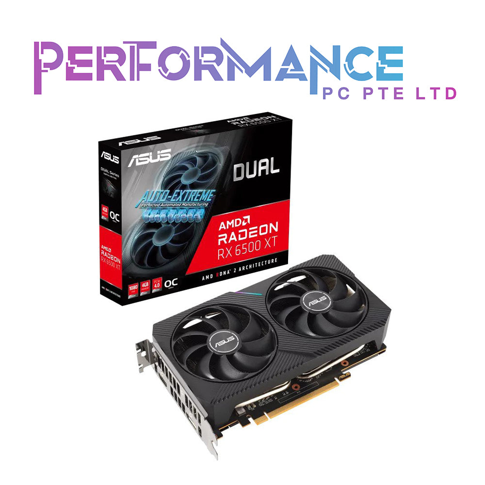 ASUS Dual Radeon RX 6500 XT RX6500XT OC Edition 4GB GDDR6 Graphics Card (3 YEARS WARRANTY BY AVERTEK ENTERPRISES PTE LTD)