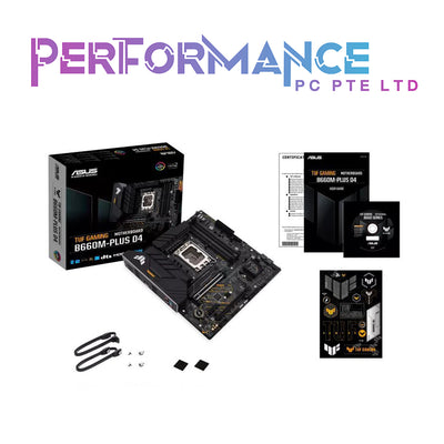 ASUS TUF GAMING B660M-PLUS D4 Intel B660 (LGA 1700) mATX motherboard, 10+1 DrMOS Power stages, PCIe 5.0 support, Dual PCIe 4.0 M.2 Slots (3 YEARS WARRANTY BY AVERTEK ENTERPRISES PTE LTD)