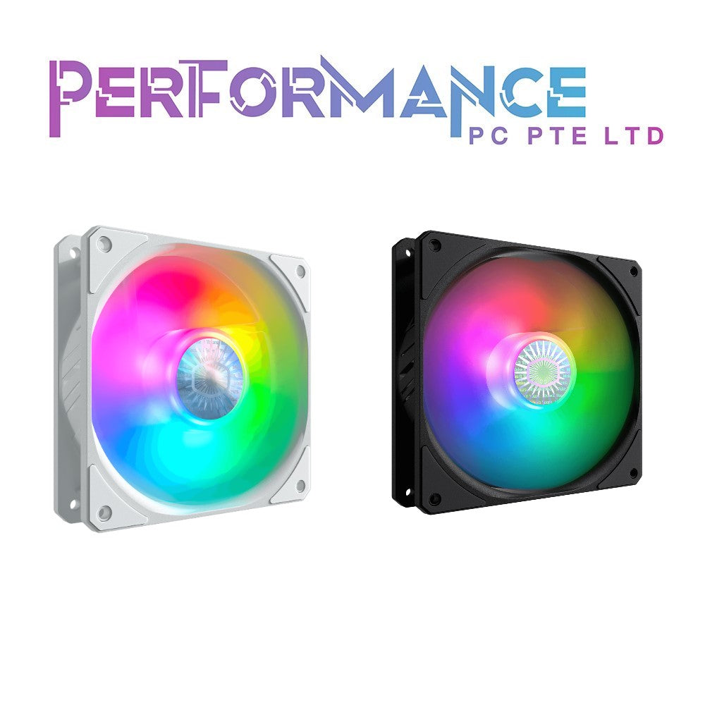 COOLERMASTER SICKLEFLOW 120 PWM ARGB FAN - WHITE/BLACK (2 YEARS WARRANTY BY BAN LEONG TECHNOLOGIES PTE LTD)