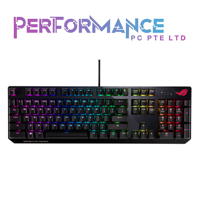 ASUS ROG Strix Scope RGB wired mechanical gaming keyboard with Cherry MX switches, aluminum frame, Aura Sync lighting and additional silver WASD for FPS games (2 YEARS WARRANTY BY BAN LEONG TECHNOLOGIES PTE LTD)