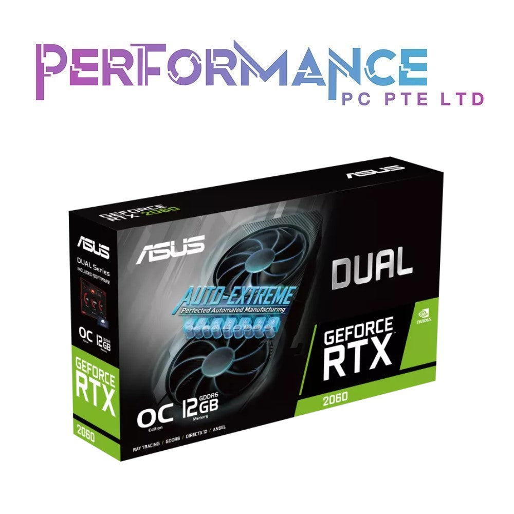 ASUS Dual GeForce RTX 2060 EVO 12GB GDDR6 Graphics Card GPU (3 YEARS WARRANTY BY BAN LEONG TECHNOLOGIES PTE LTD)