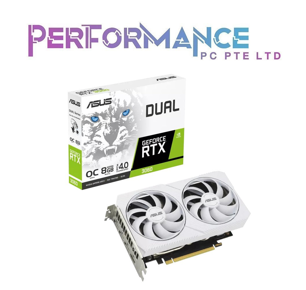 ASUS Dual GeForce RTX 3060 White / Black OC Edition 8GB GDDR6 (3 YEARS WARRANTY BY BAN LEONG TECHNOLOGIES PTE LTD)