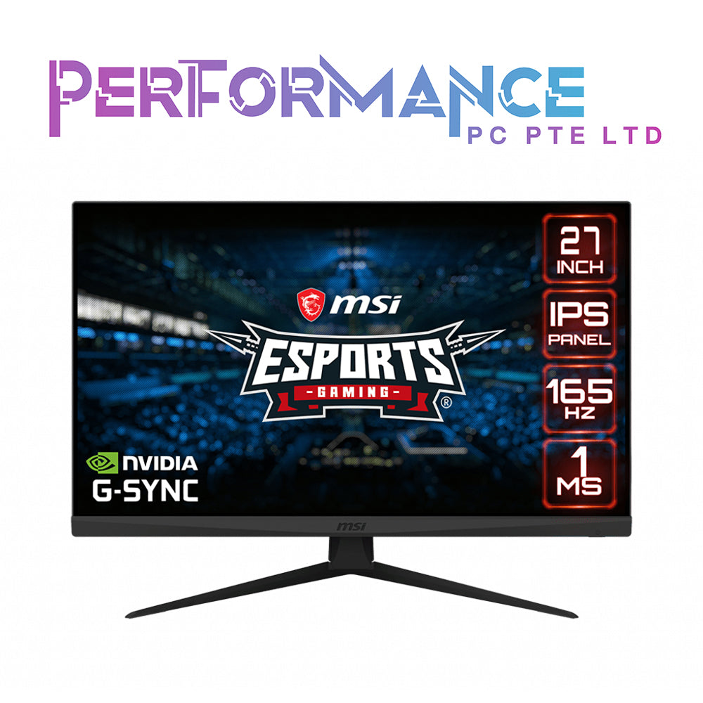 MSI Optix G273 27 IPS PANEL 165HZ 1MS GSYNC COMPATIBLE GAMING MONITOR (3 YEARS WARRANTY BY CORBELL TECHNOLOGY PTE LTD)