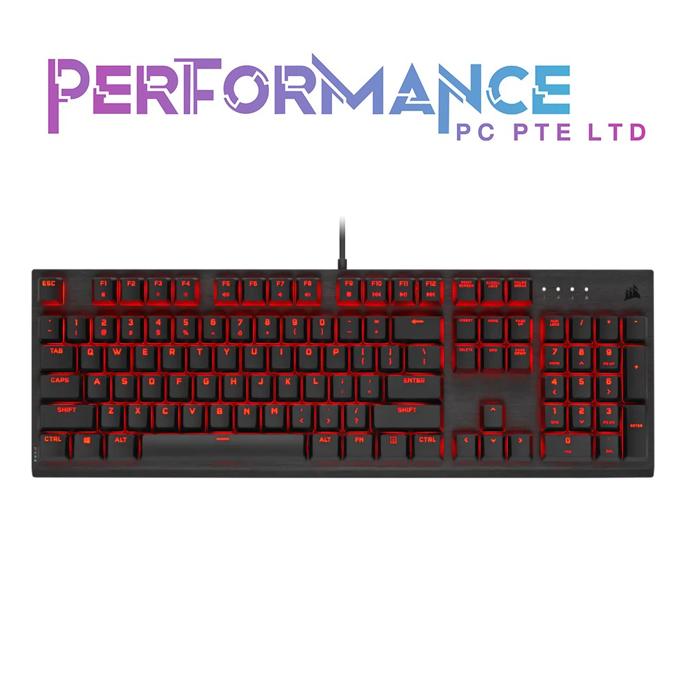 CORSAIR K60 PRO Mechanical Gaming Keyboard (Red LED) - Cherry VIOLA (2 YEARS WARRANTY BY CONVERGENT SYSTEMS PTE LTD)