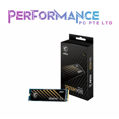 MSI SPATIUM M390 PCIe 3.0 NVMe 500GB/1TB/5Yrs Wty/ MAX READ: 3300 MB/s, MAX WRITE: 3000 MB/s (5 YEARS WARRANTY BY CORBELL TECHNOLOGY PTE LTD)