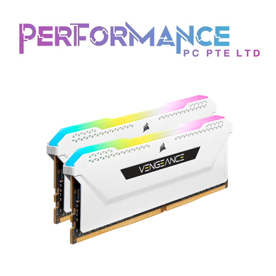 CORSAIR VENGEANCE RGB PRO SL 16GB (2x8GB)/ 32GB (2x16GB) DDR4 DRAM 3600MHz C18 Memory Kit Black/White (LIMITED LIFETIME WARRANTY BY CONVERGENT SYSTEMS PTE LTD)