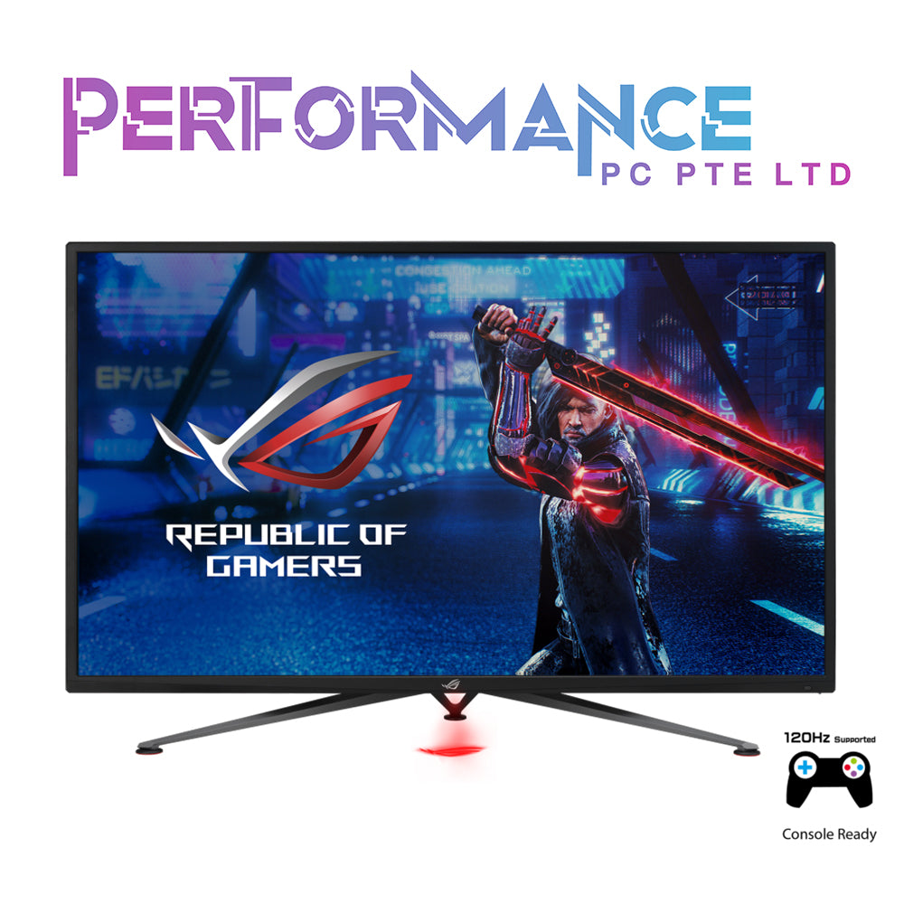 ASUS ROG Strix XG438Q HDR Large Gaming Monitor — 43-inch, 4K (3840 x 2160), 120 Hz, FreeSync 2 HDR, DisplayHDR 600, DCI-P3 90%, Shadow Boost, 10W Speaker*2, Remote Control (3 YEARS WARRANTY BY AVERTEK ENTERPRISES PTE LTD)