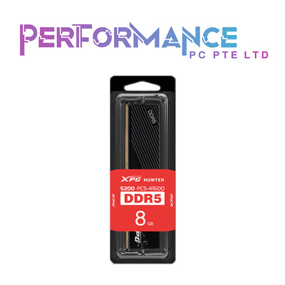 ADATA XPG HUNTER BLACK DDR5-5200 CL38 8GB (LIFETIME LIMITED WARRANTY BY TECH DYNAMIC PTE LTD)