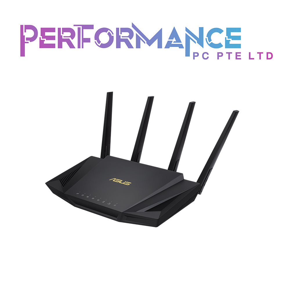 ASUS RT-AX58U AX3000 Dual Band WiFi 6 (802.11ax) Router supporting MU-MIMO and OFDMA technology, with AiProtection Pro network security powered by Trend Micro, compatible with ASUS AiMesh WiFi system (3 YEARS WARRANTY BY AVERTEK ENTERPRISES PTE LTD)