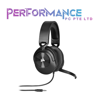 CORSAIR HS55 Surround Gaming Headset, Carbon/White (2 YEARS WARRANTY BY CONVERGENT SYSTEMS PTE LTD)