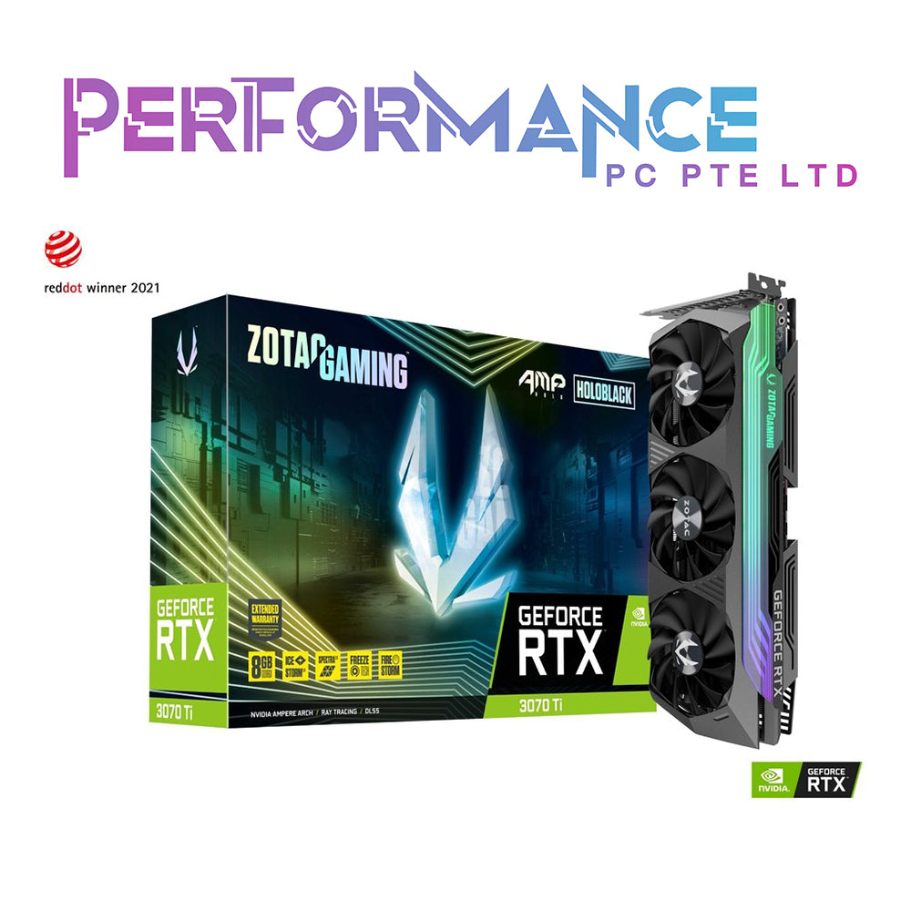ZOTAC GAMING GeForce RTX 3070 Ti RTX 3070Ti AMP Holo 8G GDDR6X (3+2 Years Warranty By Tech Dynamic Pte Ltd)