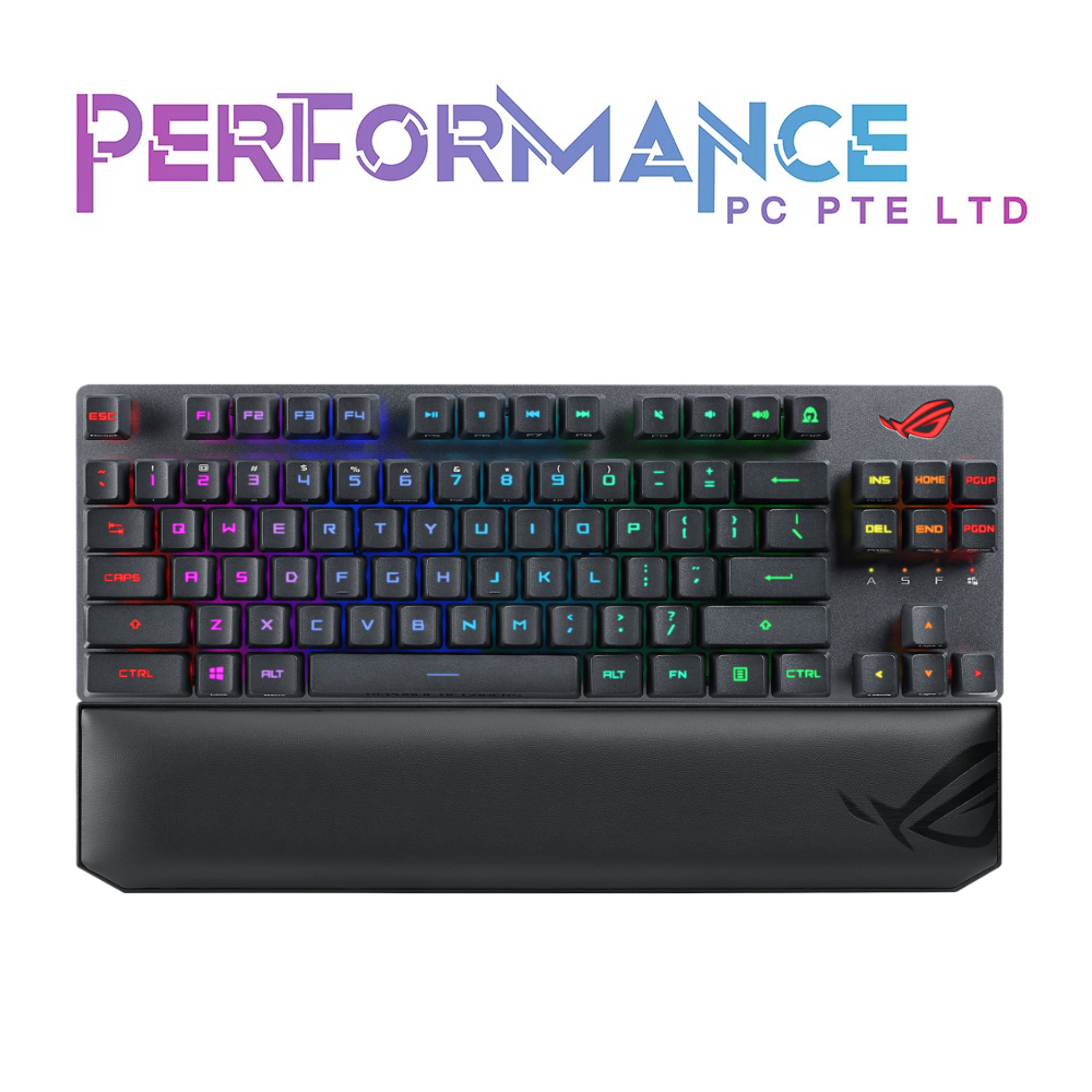 ASUS ROG Strix Scope NX Deluxe RGB wired mechanical gaming keyboard with ROG NX switches, aluminum frame, ergonomic wrist rest, Aura Sync lighting and additional silver WASD for FPS games (2 YEARS WARRANTY BY BAN LEONG TECHNOLOGIES PTE LTD)