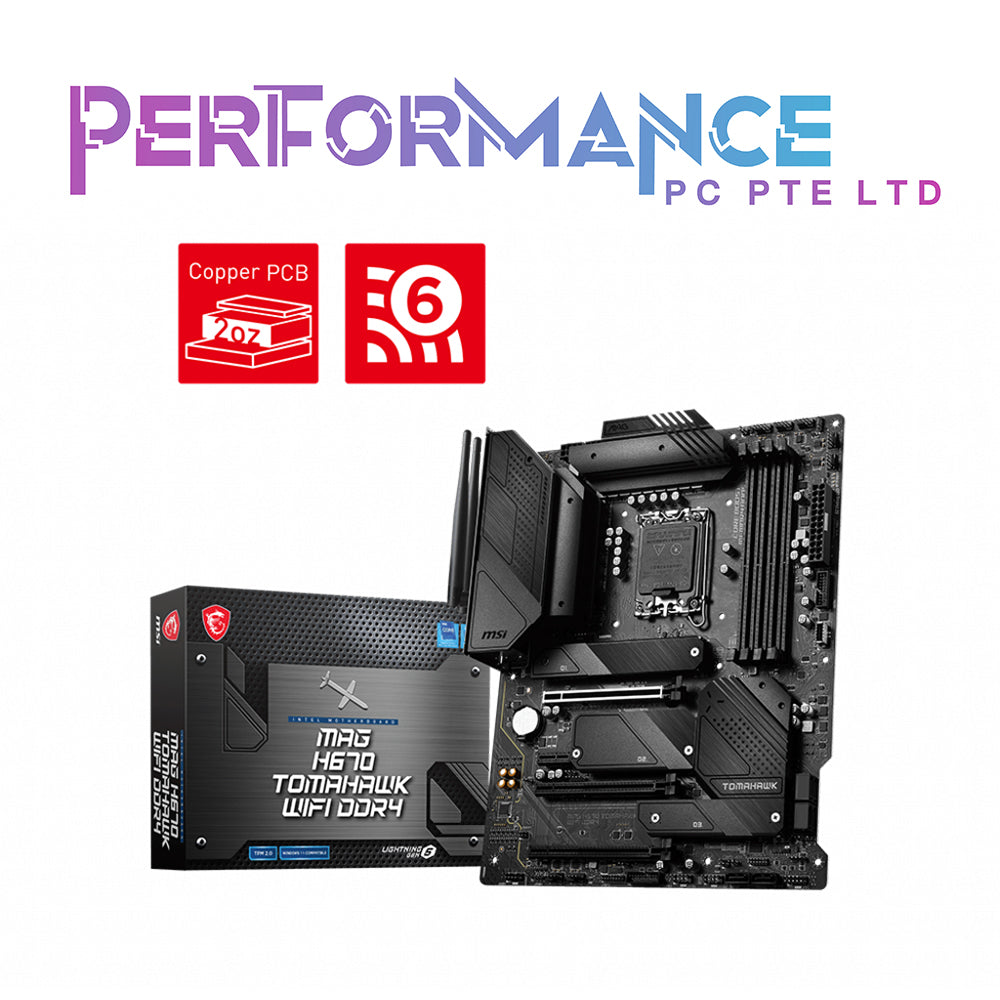 MSI MAG H670 TOMAHAWK WIFI DDR4 (3 YEARS WARRANTY BY CORBELL TECHNOLOGY PTE LTD)