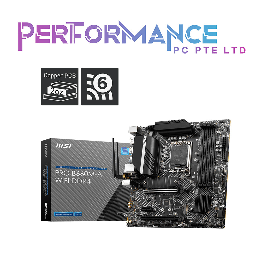 MSI PRO B660M-A WIFI DDR4 (3 YEARS WARRANTY BY CORBELL TECHNOLOGY PTE LTD)