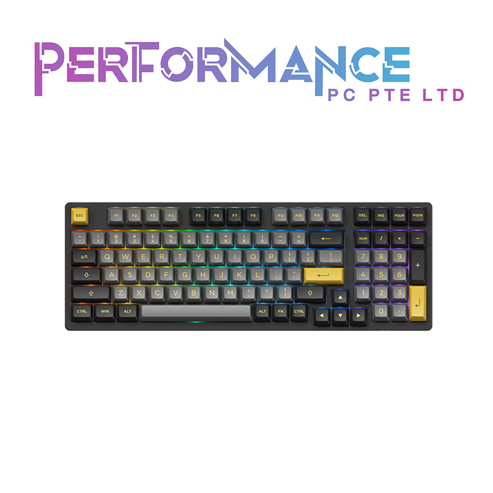 AKKO Keyboard 3098B RGB 3Mode Wireless - Black & Gold (Akko Silver Linear)/(TTC Princess Switch)(1 YEAR WARRANTY BY TECH DYNAMIC PTE LTD)