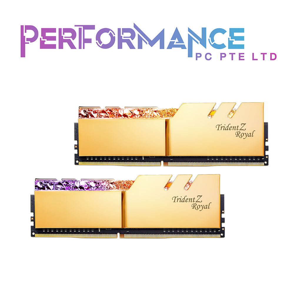 G.Skill GSKILL Trident Z Royal Series [Gold] 8GB/16GB/32GB RAM DDR4 3200MHz/3600MHz Dual Channel Desktop Memory (LIMITED LIFETIME WARRANTY BY CORBELL TECHNOLOGY PTE LTD)