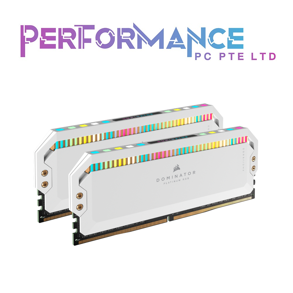 CORSAIR DOMINATOR PLATINUM RGB DDR5 32GB 64GB (2x16GB)(2x32GB) DRAM 5600MHz/6000MHz/6400MHz Memory Kit White/Black (LIMITED LIFETIME WARRANTY BY CONVERGENT SYSTEMS PTE LTD)