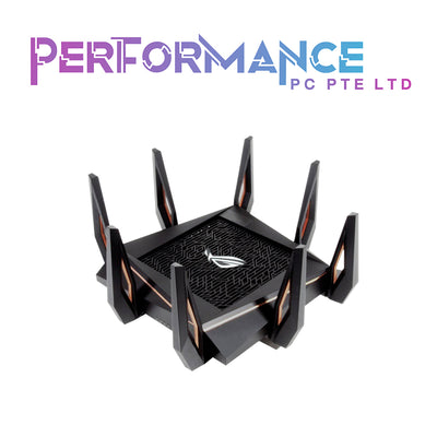 ASUS GT-AX11000 AX11000 Tri-band WiFi 6 Gaming Router –World's first 10 Gigabit WiFi router with a quad-core CPU, PS5 compatible, 2.5G port, DFS band, wtfast, Adaptive QoS, AiMesh for mesh wifi system (3 YEARS WARRANTY BY AVERTEK ENTERPRISES PTE LTD)