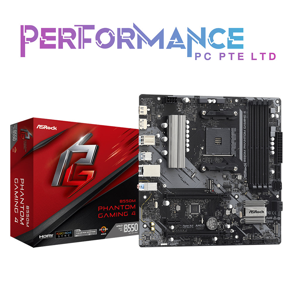 ASRock B550M PHANTOM GAMING 4 (3 Years Warranty By Tech Dynamic Pte Ltd)