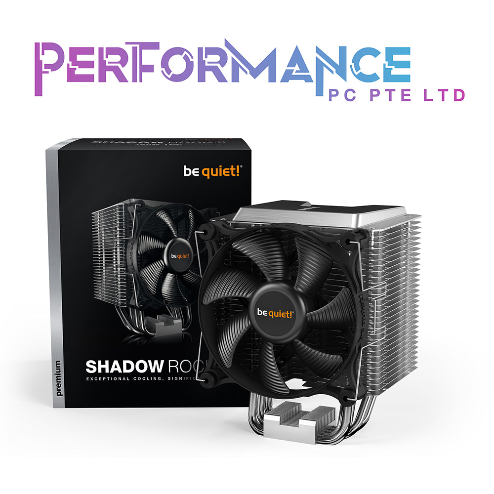 be quiet! Shadow Rock 3 CPU AIR COOLER (BK004),190W TDP, 5x6mm heatpipes, Shadow Wings 12cm x1 (3 YEARS WARRANTY BY TECH DYNAMIC PTE LTD)