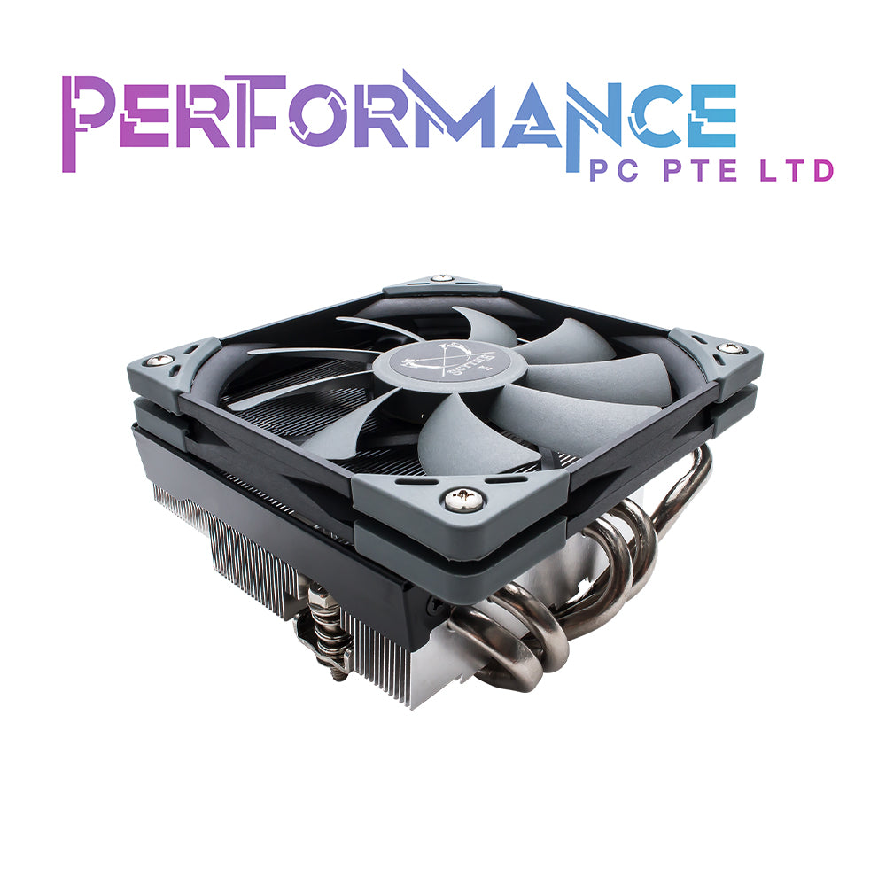 Scythe Low Profile 3 cpu air cooler with 5 x 6mm Heatpipe, 69mm height, 1 x Kazeflex 120 Slim PWM fan, Full Ram Compatability (2 YEARS WARRANTY BY TECH DYNAMIC PTE LTD)