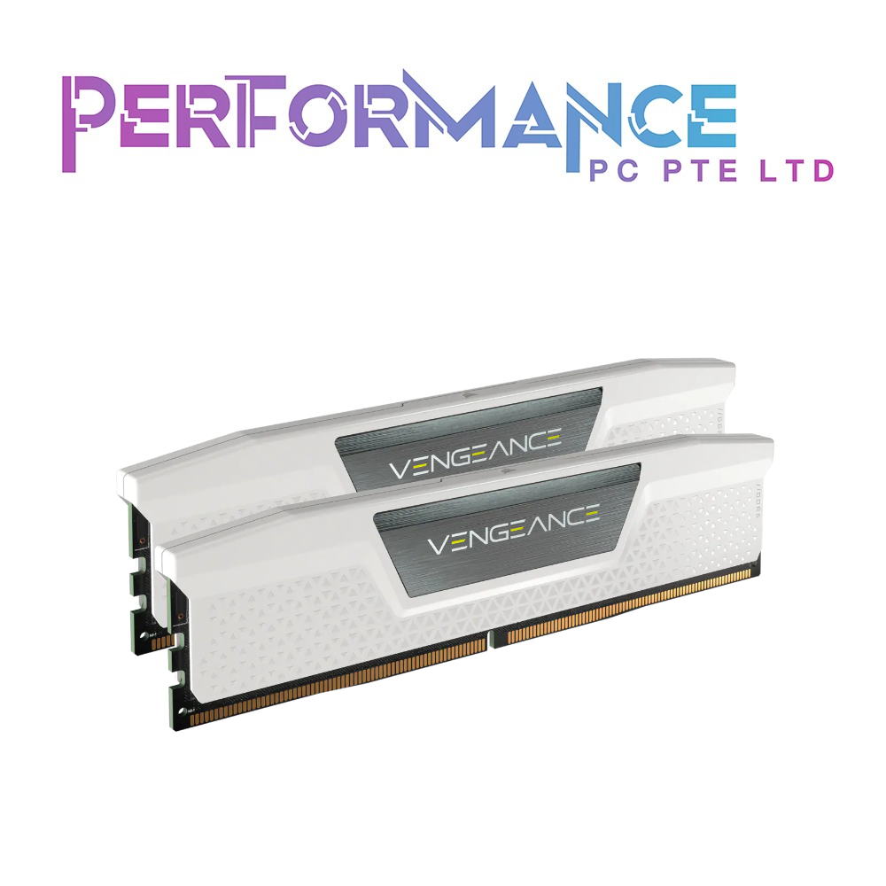 CORSAIR VENGEANCE DDR5 32GB 64GB (2x16GB) (2x32GB) DRAM 5200MHz C40 Memory Kit Black/White (LIMITED LIFETIME WARRANTY BY CONVERGENT SYSTEMS PTE LTD)