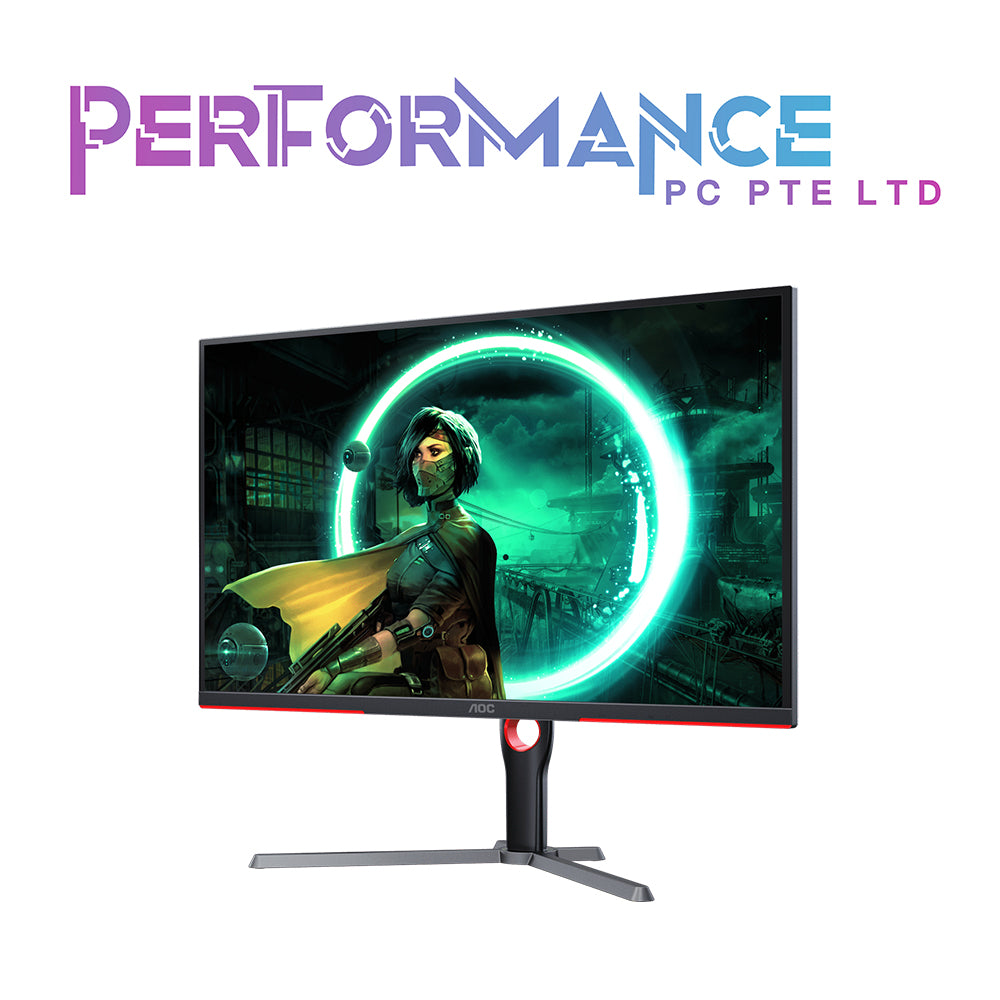 AOC Q32G3S 31.5 inch QHD IPS Gaming Monitor Black&Red , 2560 x 1440, 2K, 165Hz via DP, 1ms, HDR10, Adaptive Sync / DP v1.4x1, HDMI 2.0x2 (3 YEARS WARRANTY BY CORBELL TECHNOLOGY PTE LTD)
