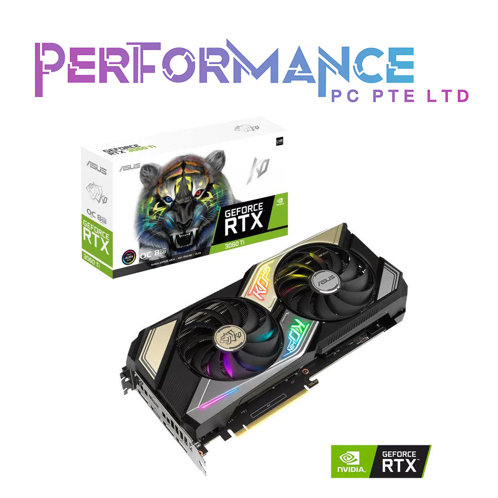 ASUS KO GeForce RTX 3060 Ti RTX3060Ti V2 OC Edition 8GB GDDR6 LHR Graphics Card (3 YEARS WARRANTY BY AVERTEK ENTERPRISES PTE LTD)