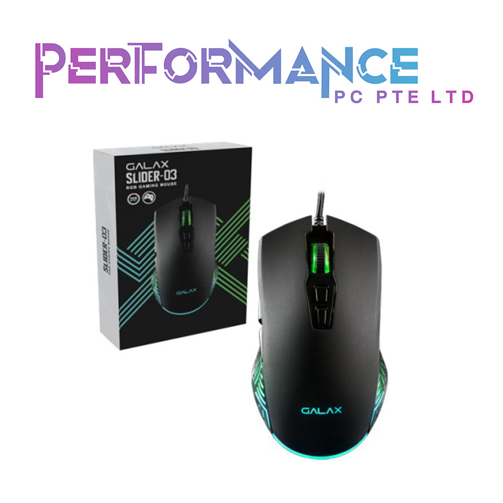 GALAX Gaming Mouse SLIDER-03 7200 DPI RGB Backlighting 7 Programmable Macro Keys Braided fiber USB 2.0 cable (1.5M) (1 YEAR WARRANTY BY CORBELL TECHNOLOGY PTE LTD)