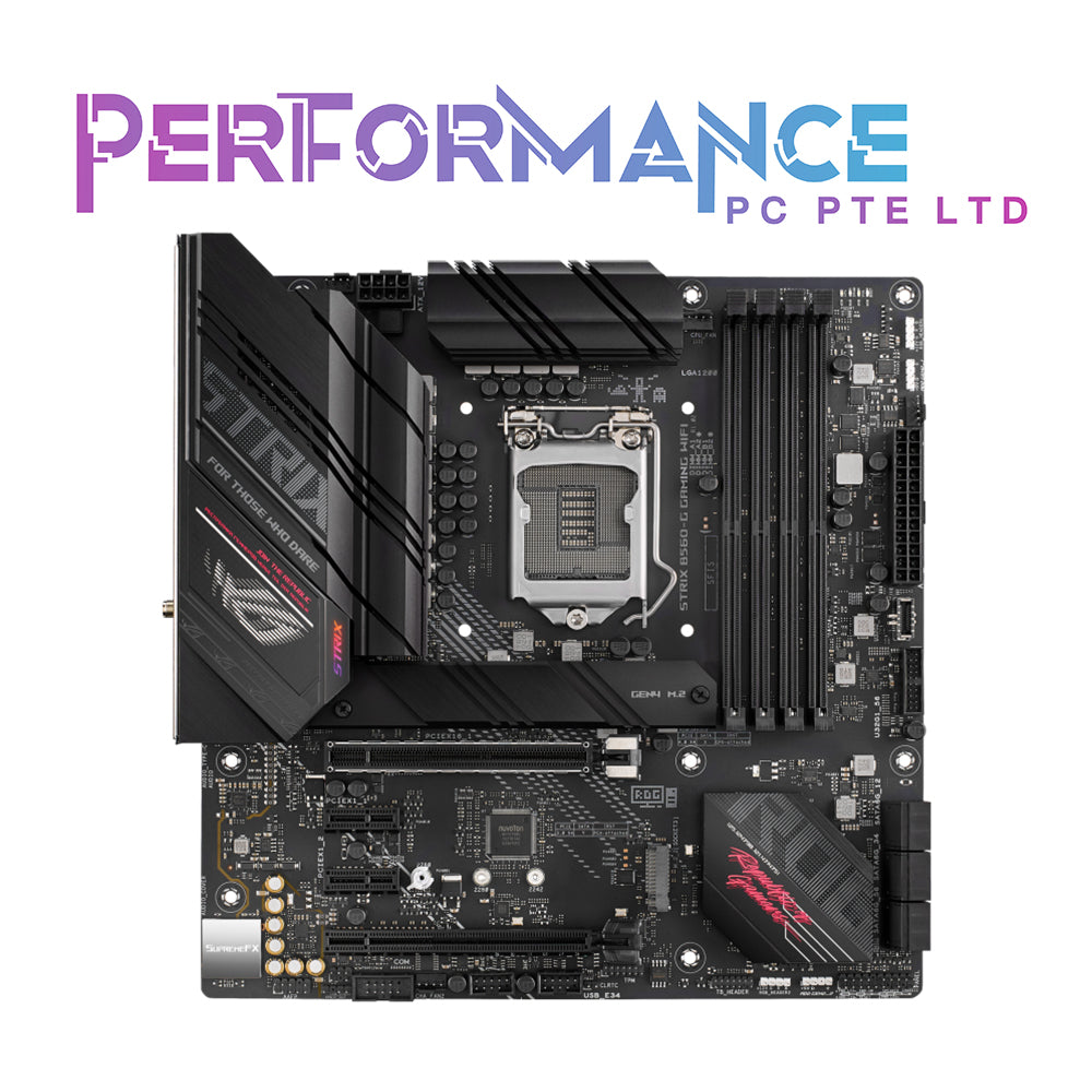 ASUS ROG STRIX B560-G GAMING WIFI Intel B560 LGA 1200 micro ATX motherboard with PCIe 4.0, 8+2 teamed power stages, Two-Way AI Noise Cancelation, WiFi 6 (802.11ax), Intel 2.5 Gb Ethernet (3 YEARS WARRANTY BY AVERTEK ENTERPRISES PTE LTD)