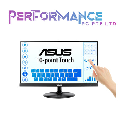 ASUS VT229H Touch Monitor - 21.5" FHD (1920x1080), 10-point Touch, IPS, 178° Wide Viewing Angle, Frameless, Flicker free, Low Blue Light, HDMI, 7H Hardness (3 YEARS WARRANTY BY AVERTEK ENTERPRISES PTE LTD)
