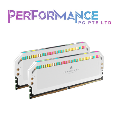 CORSAIR DOMINATOR PLATINUM RGB DDR5 64GB (2x32GB) DDR5 5200Mhz Black/White (LIMITED LIFETIME WARRANTY BY CONVERGENT SYSTEMS PTE LTD)