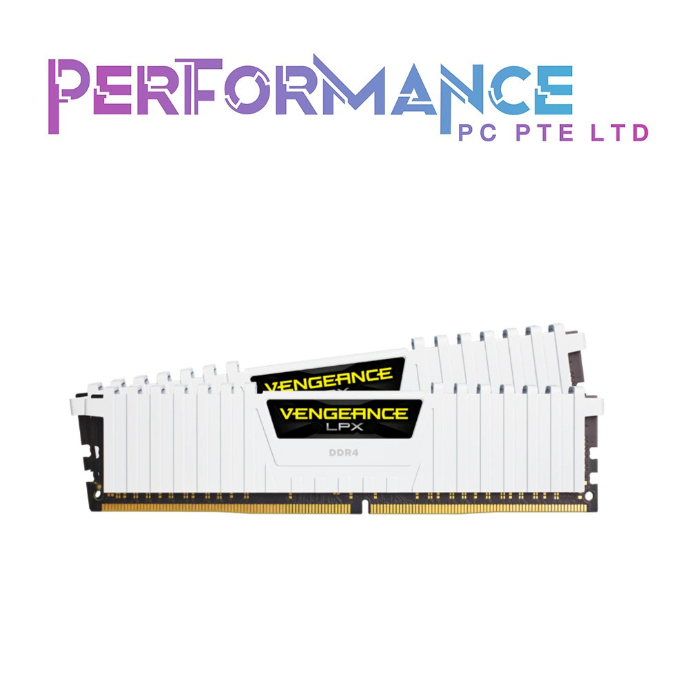 CORSAIR VENGEANCE LPX 16GB (2 x 8GB)/ 32GB (2 x 16GB) DDR4 DRAM 3200MHz C16 Memory Kit – White (LIMITED LIFETIME WARRANTY BY CONVERGENT SYSTEMS PTE LTD)