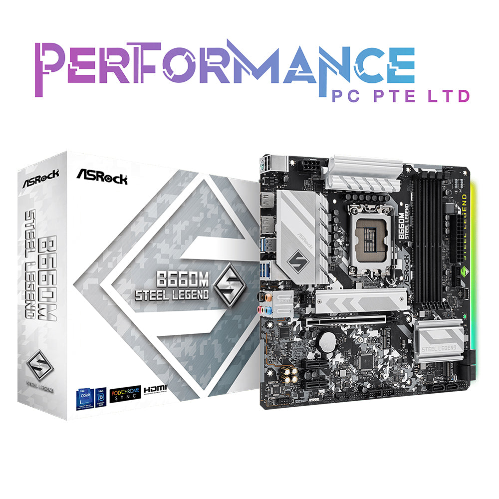 ASRock B660M STEEL LEGEND MOTHERBOARD (3 Years Warranty By Tech Dynamic Pte Ltd)